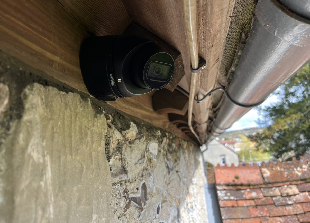 CCTV camera installed at a church building