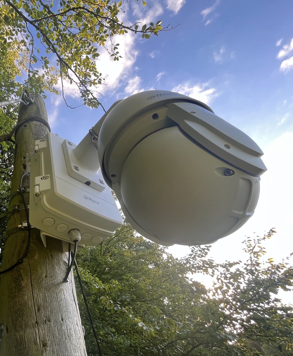 Dahua PTZ camera installed for wide area coverage
